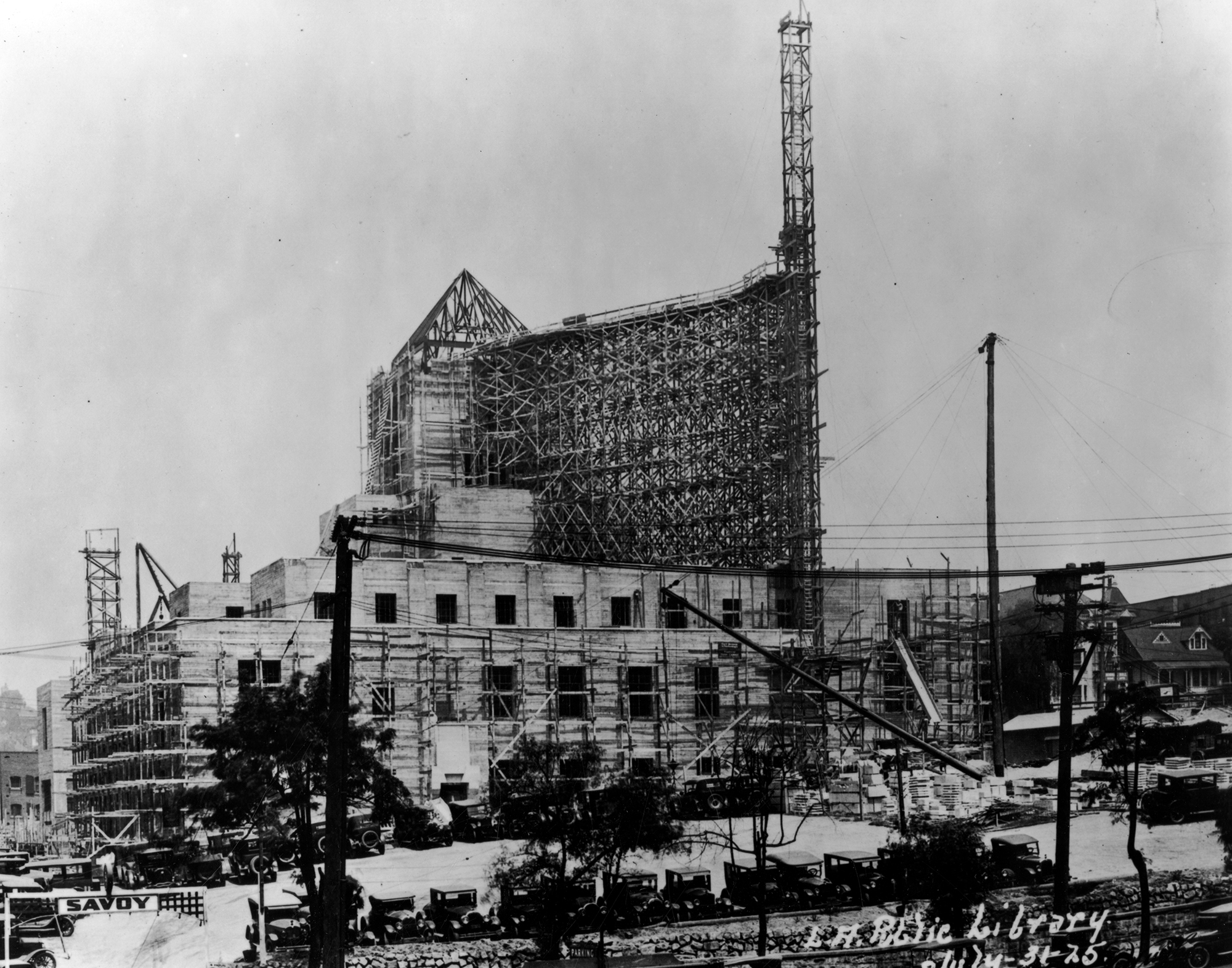 photo of Central Library exterior building under construction