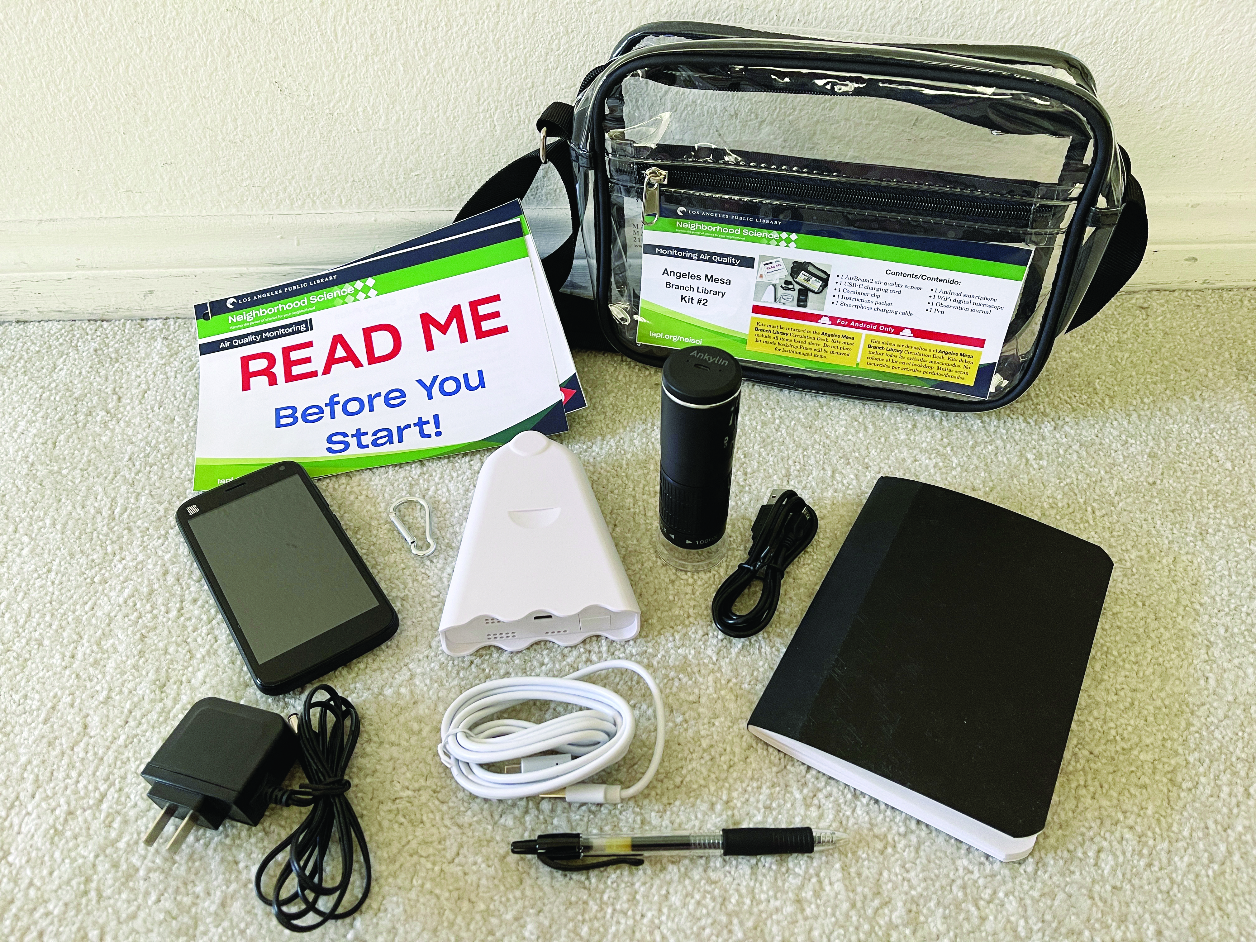 image of the AirBeam 2 kit with its contents