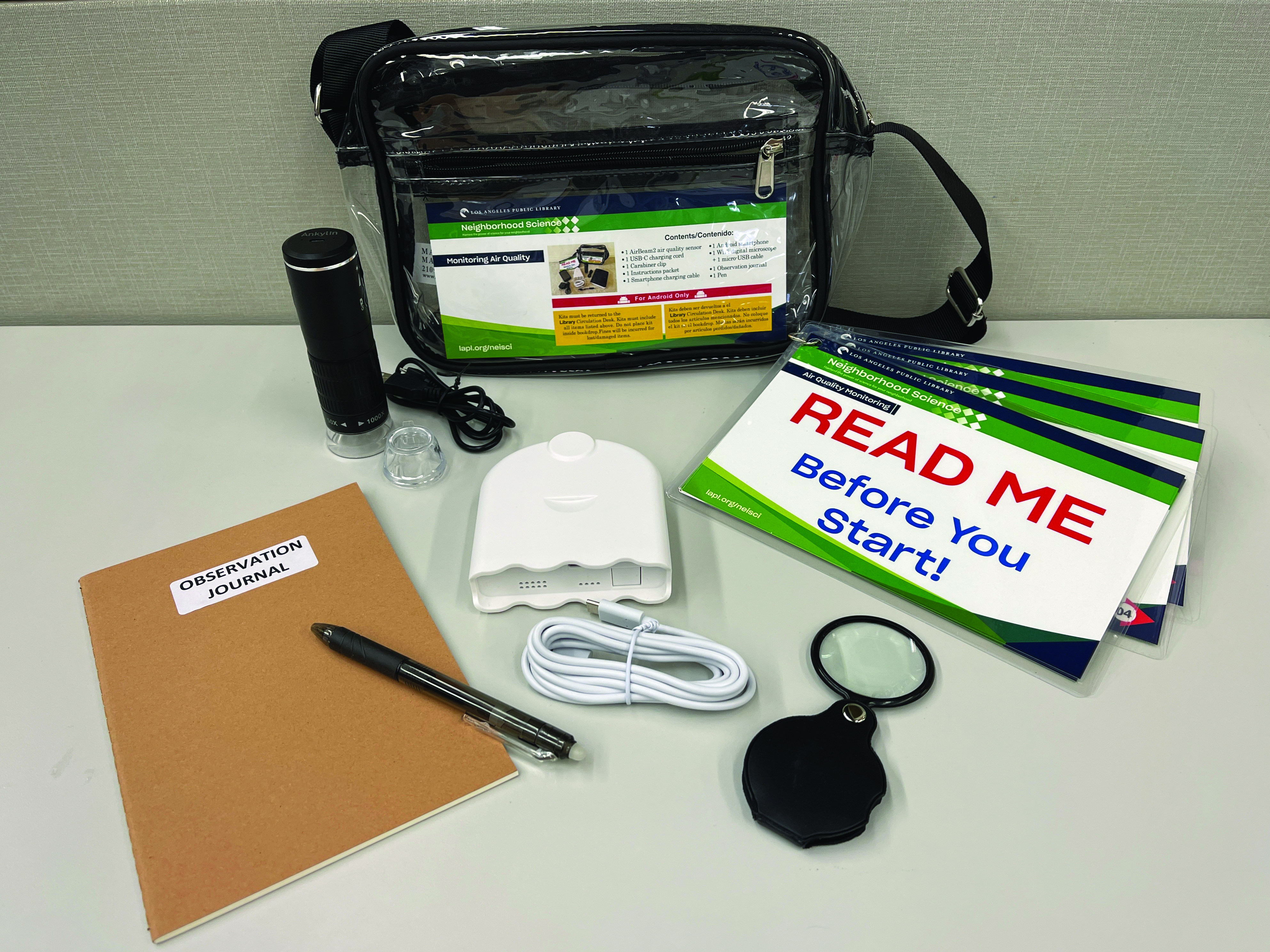 image of the AirBeam 3 kit with its contents