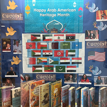Happy Arab American Heritage Month book display