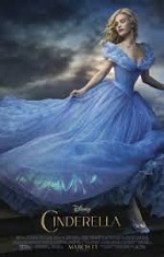 A woman in a blue dress running off camera. Movie poster
