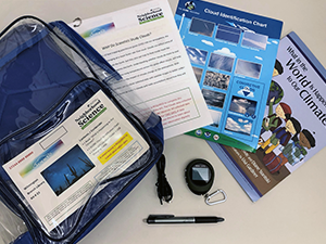 image of the Globe Clouds kit with its content