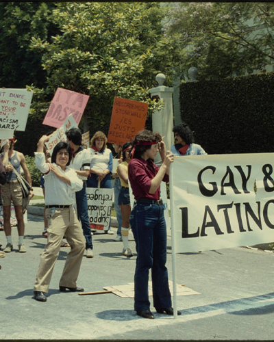 Member of Gay and Lesbian Latinos Unidos (GLLU), David P. Gonzales.