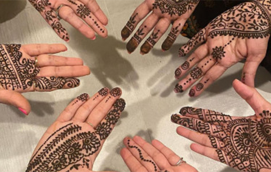 Hands with henna tattoos
