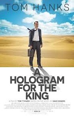 A man in a suit walks through a desert. Movie poster