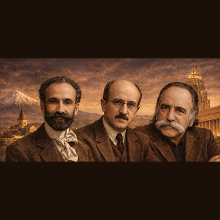 portraits of Tumanyan, Tekeyan, Saroyan
