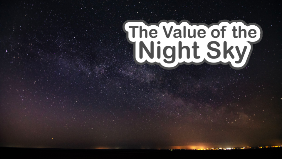 The Value of the Night Sky slide deck cover