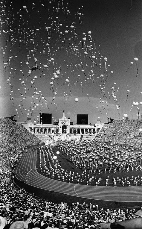 Opening day ceremonies for the 1984 Olympics