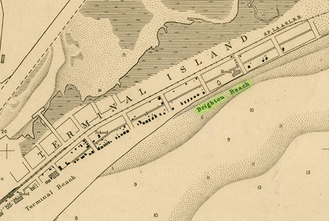 US Coast and Geodetic Survey Map showing Brighton Beach