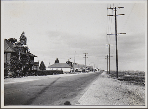 January 1933 image looking east down Seaside (Ocean) Avenue
