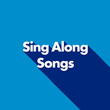 a blue and purple sing along songs graphic