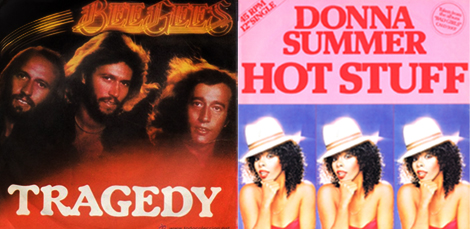 Bee Gees and Donna Summer album covers