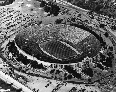 aeril view of the rose bowl