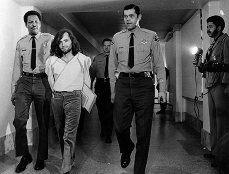 Charles Manson escorted from court