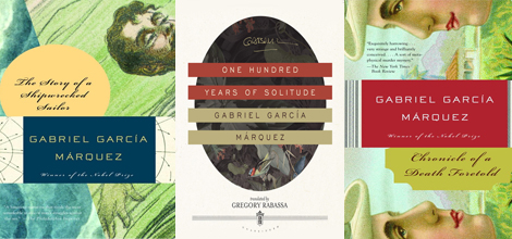 3 book covers of author Gabriel Garcia Marquez