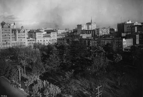 vintage view of Pershing square