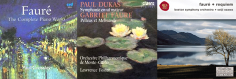 three Faure album covers