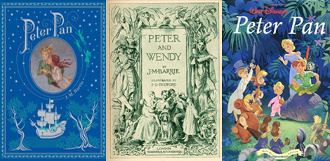 three peter pan book covers