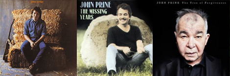 3 album covers of John Prine
