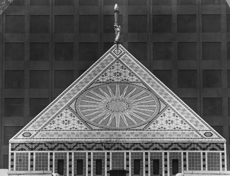 Central library's pyramid tower