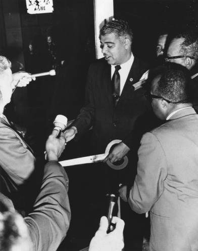 Whitney Young, Director of the National Urban League dedicates the Los Angeles Urban League headquarters. 
