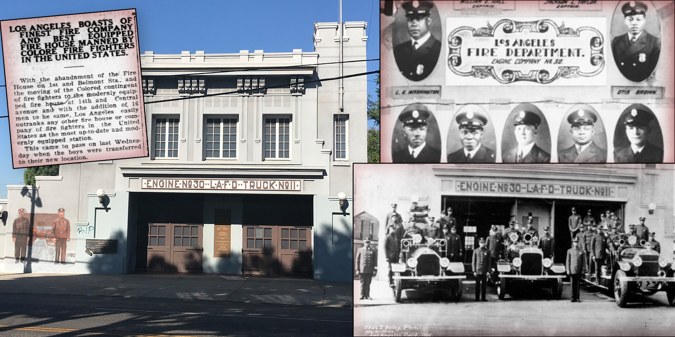  Newspaper article praising the African American firefighters and equipment at Fire Station No. 30