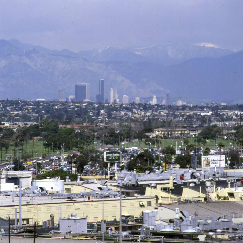 Downtown Los Angeles from LAX
