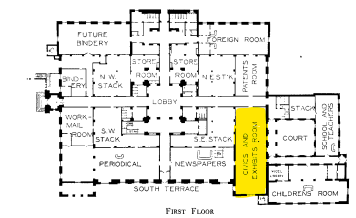 First floor layout plans of central library