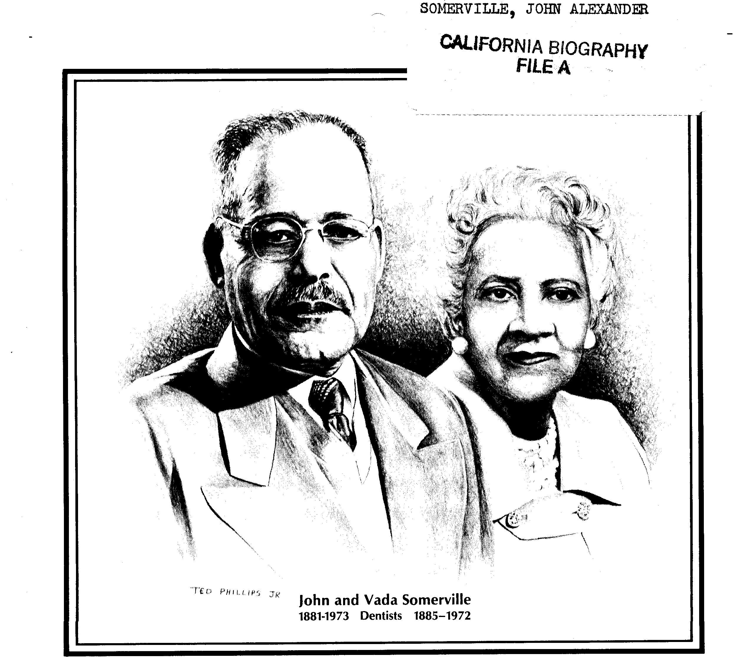 John & Vada Somerville Illustration