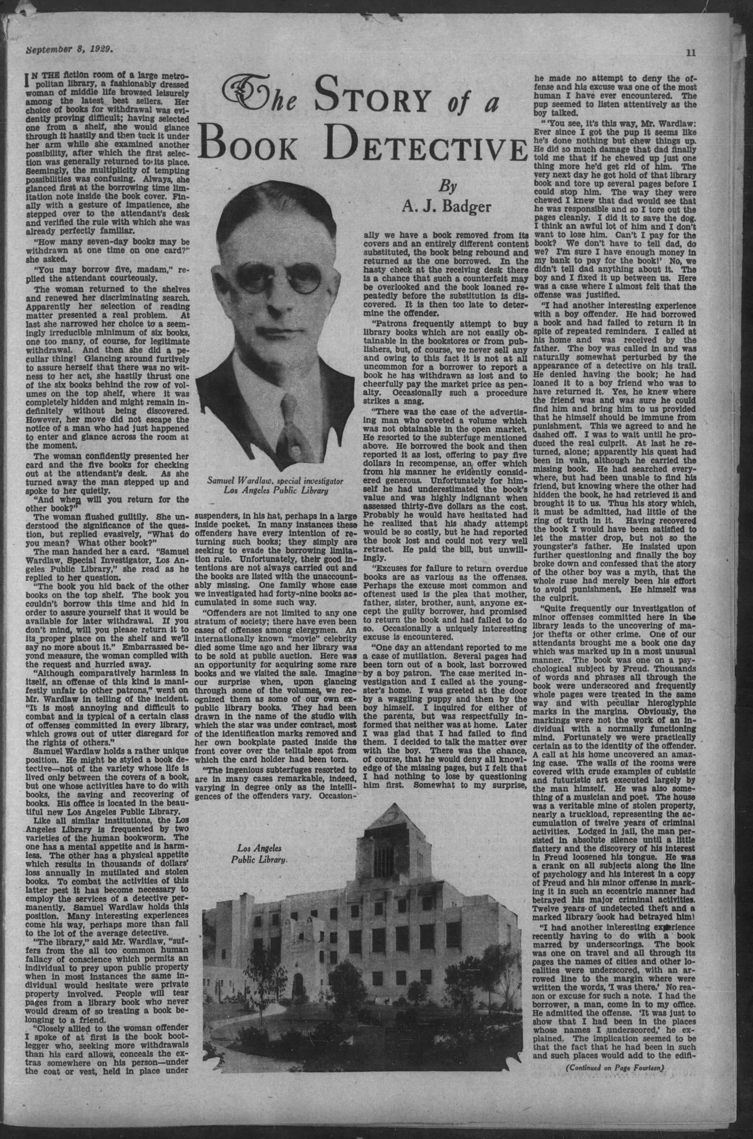 Los Angeles Times Sunday Magazine 1929