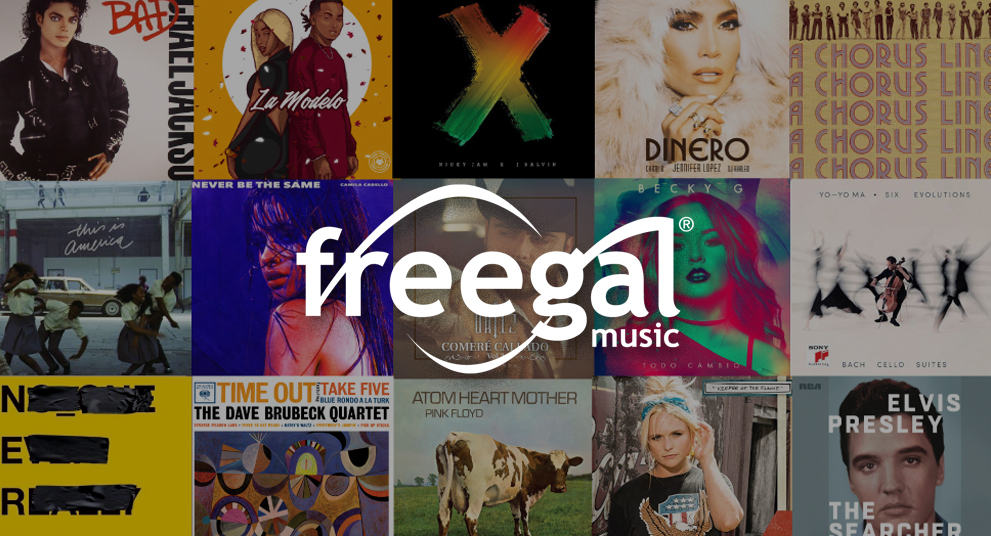 mobile device displaying freegal music