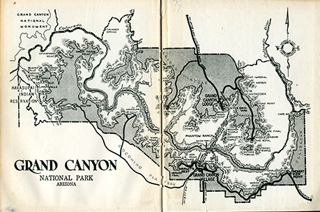 vintage Grand Canyon map