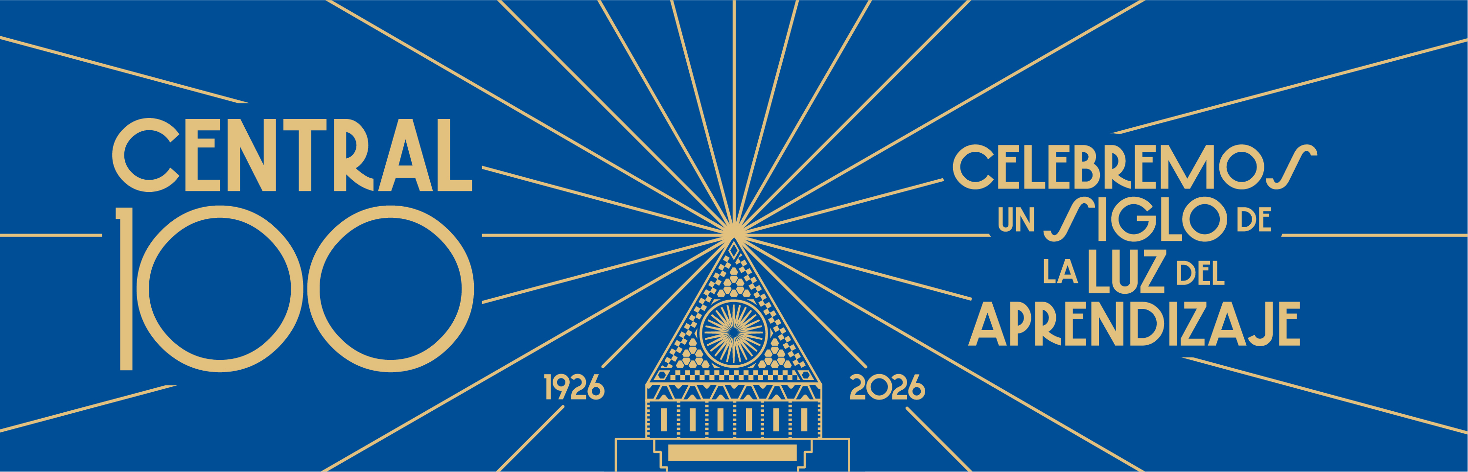 Central100 logo in Spanish