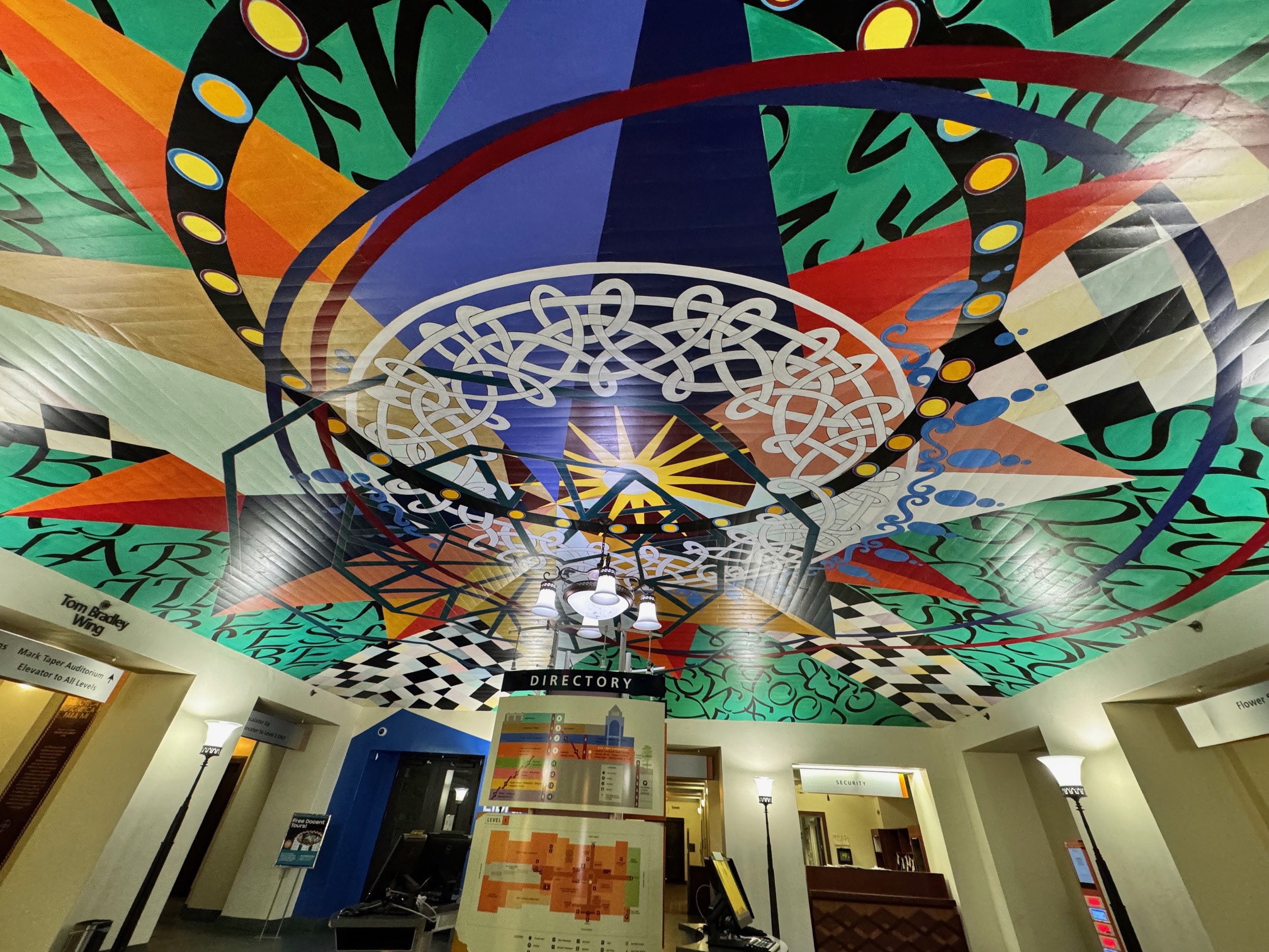 The Seven Centers Ceiling located in the Central Library lobby