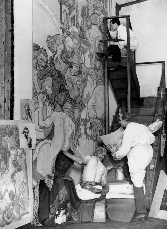 Dean Cornwell, Central Library rotunda