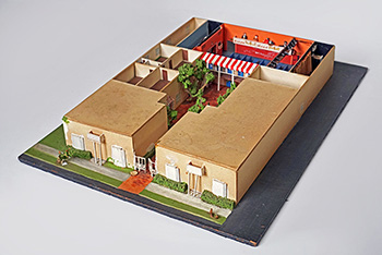 color photo of model of the theatre by Charles Taylor