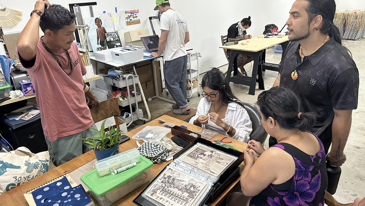 artists working in studio