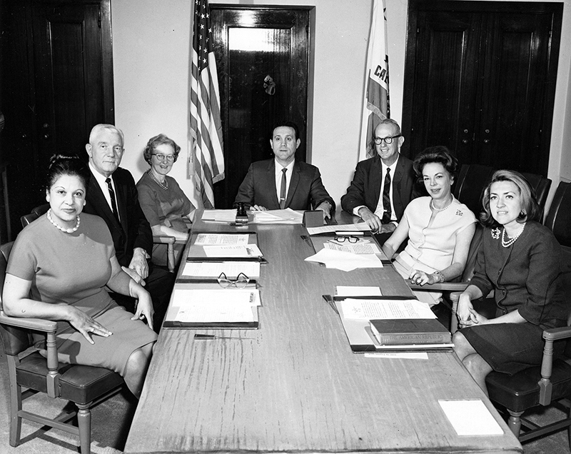 1967 Board of Library Commissioners 1967 Board of Library Commissioners sit around a table