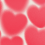 Red and Pink Hearts against a White Background 