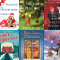 Collage of books with uncoventional Christmas themes