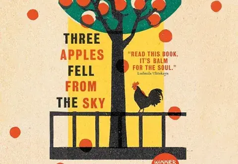 book cover of "three apples fell from the sky"