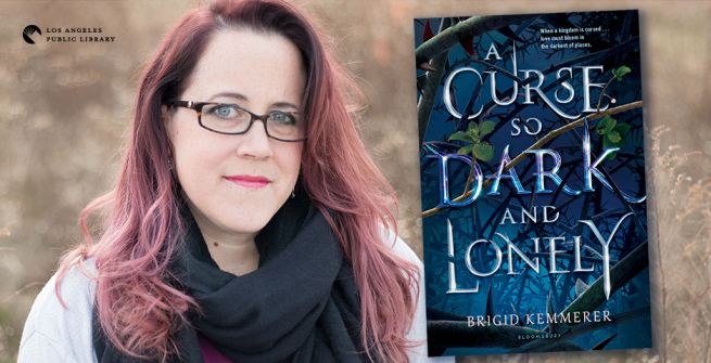Author Brigid Kemmerer and her latest book, A Curse So Dark and Lonely