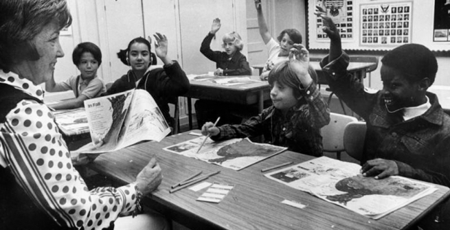 Deaf students in class
