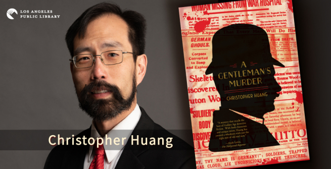 Author Christopher Huang and his book, A Gentleman's Murder