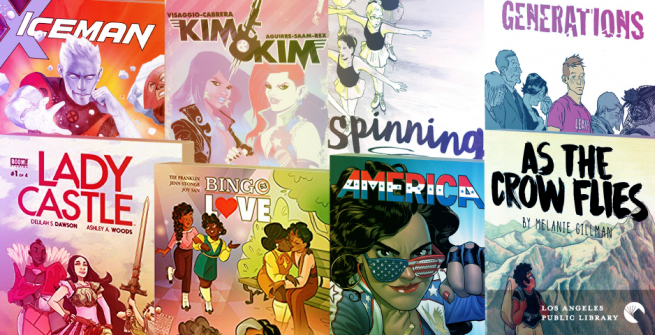 Comics book covers with LGBTQIA characters