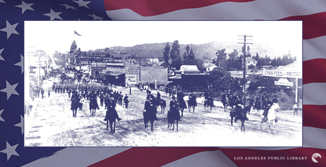 Decoration Day parade in Pasadena, 1891