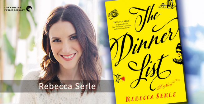 Author Rebecca Serle and her book, The Dinner List
