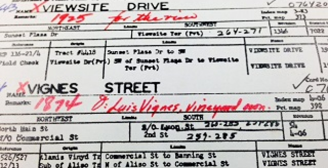 Entry from Bernice Kimball's "Streets of Los Angeles"