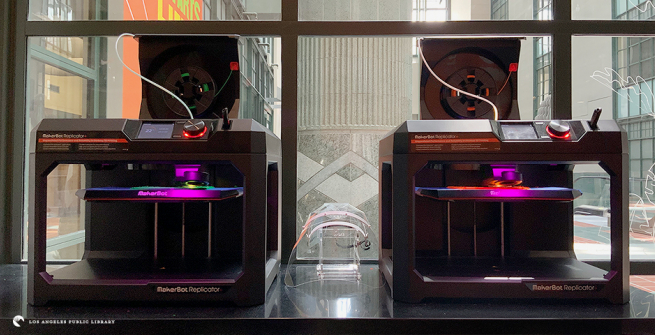 Octavia Lab's 3D printers making face shields