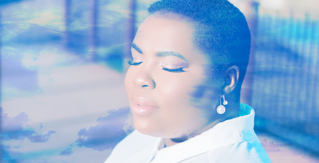 African American woman in mindfulness meditation